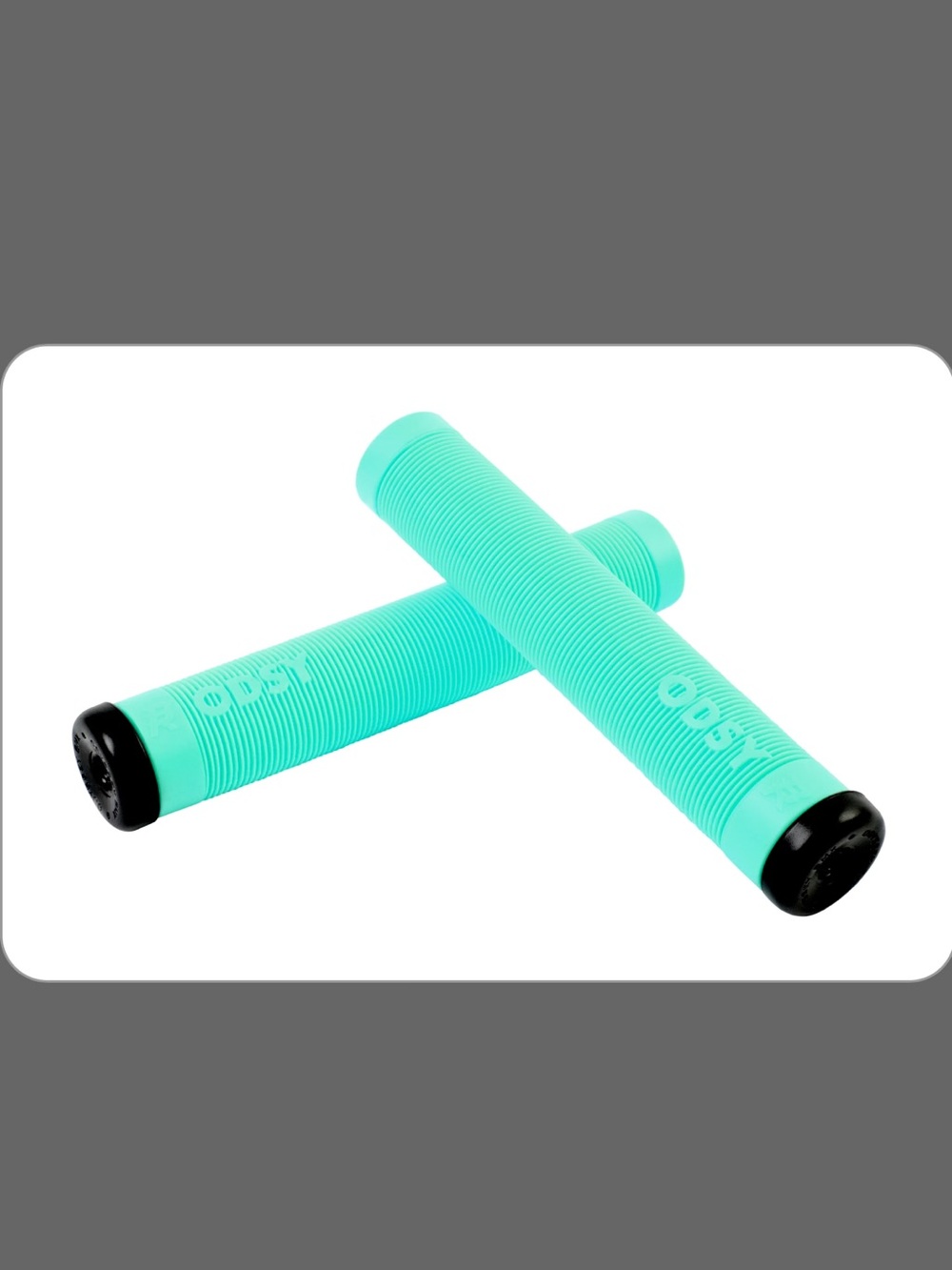 Sunday Riley Mint Green Bicycle Handlebar Grips with Black End Caps